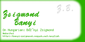 zsigmond banyi business card